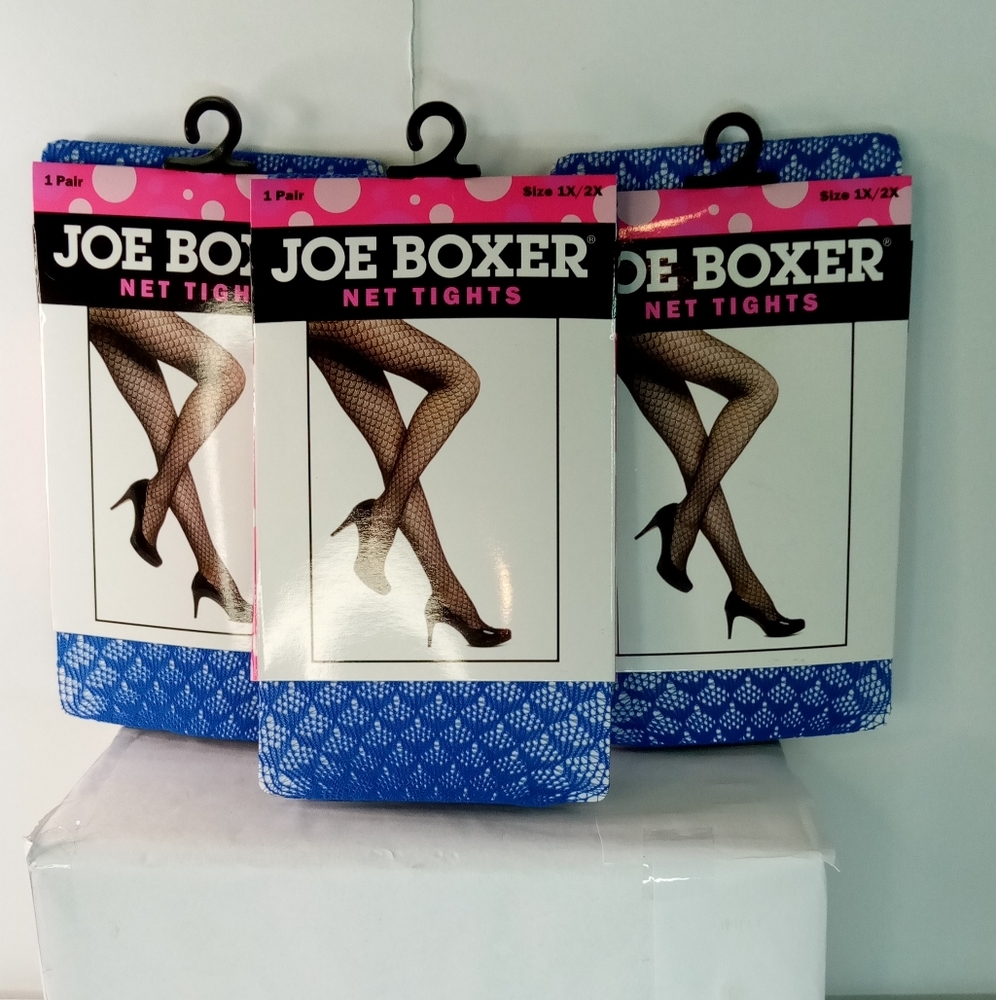 3 pairs of Joe boxer blue fishnet stockings